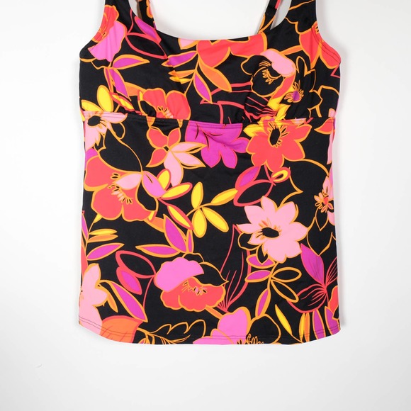 NWT Lands End Square Neck Underwire Tankini Top - Picture 5 of 8